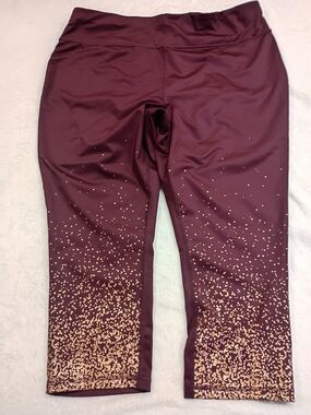 Xersion Girls' Maroon/Burgundy Athletic Leggings